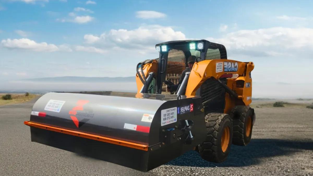 BARREDORA ENCAJONADORA CON ESCOBILLAS Y SISTEMA HIDRÁULICO DE ACOPLE RÁPIDO Y CAJÓN RECOLECTOR    INCORPORADO